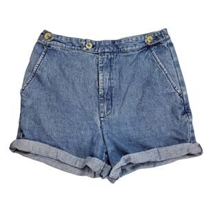 St Johns Bay Vintage Women 10 shorts high rise jean denim gorp norm core casual
